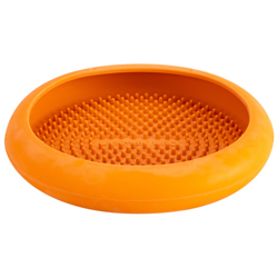 LickiMat® Hunde-Schlecknapf Ufo orange, Höhe: ca. 4 cm, Durchmesser:  ca. 19 cm