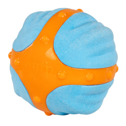 Hundespielzeug X-Bounce Ball blau-orange, Durchmesser:  ca. 6,5 cm