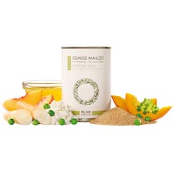 alsa-nature VEGGIE Gemüse-Mahlzeit mit Hüttenkäse, Obst und Kräutern, Anzahl: 375 g, 375 g, Hundefutter nass