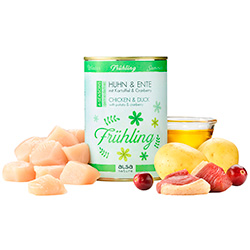 Alsa-nature 4-Seasons Frühlings-Menü Mit Huhn & Ente Mit Kartoffel Und Cranberry, Anzahl, 400 G, 400 G, Hundefutter Nass
