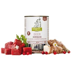 isegrim® FOREST Hirsch mit Topinambur, Preiselbeeren & Wildkräutern, Anzahl: 400 g, 400 g, Hundefutter nass