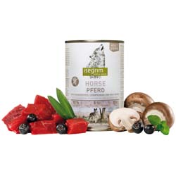 isegrim® STEPPE Pferd mit Aroniabeeren, Champignons & Wildkräutern, Anzahl: 800 g, 800 g, Hundefutter nass