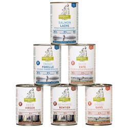 isegrim® Dosen-Menü-Mix, Anzahl: 6 x 400 g, 400 g, Hundefutter nass