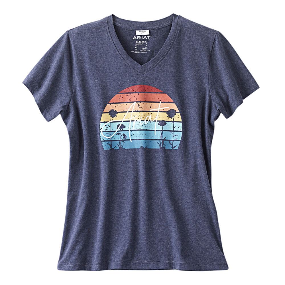Ariat Dames T-Shirt R.E.A.L™ Horizon Tee, donkerblauw
