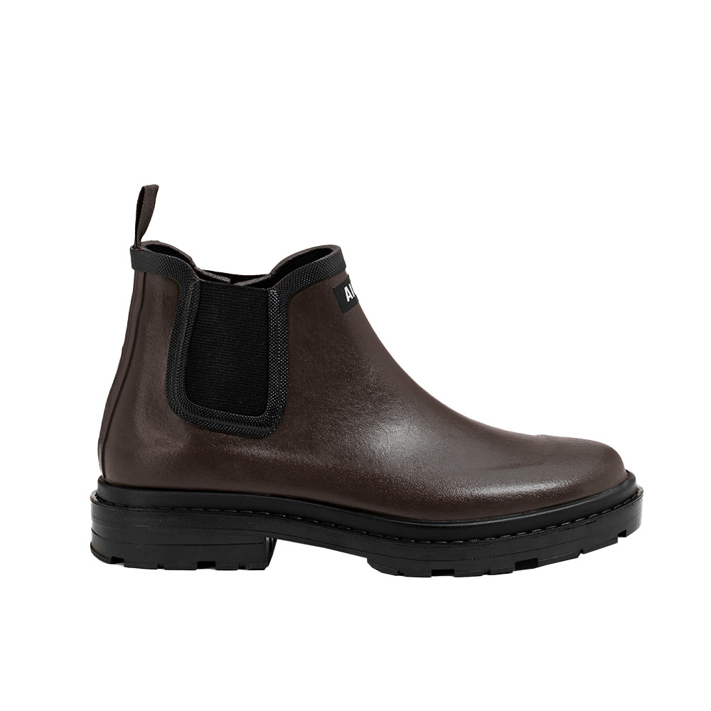 Aigle Damen Stiefeletten Chelsea Rain brun, Gr. 42