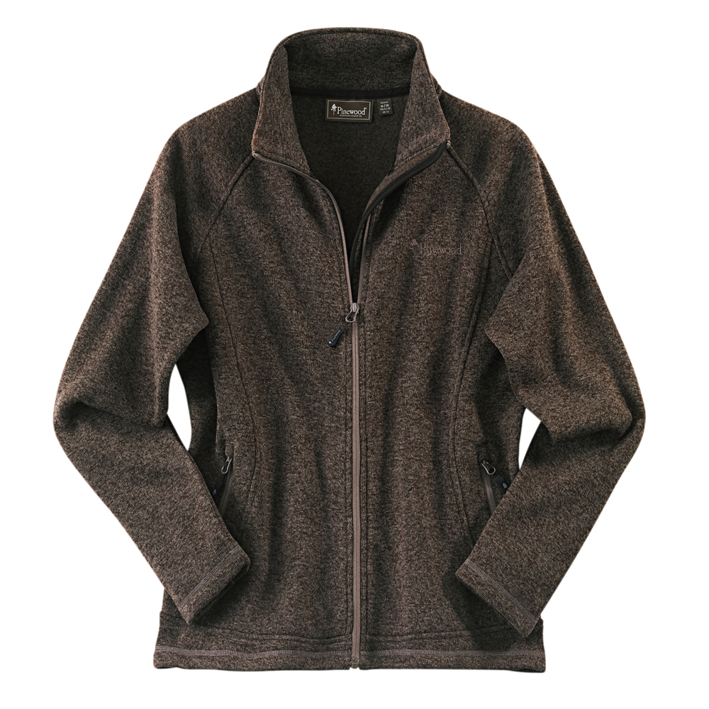 Pinewood Damesvest Gabriella Knitted Jacket W, grijs-gemeleerd, Maat: S