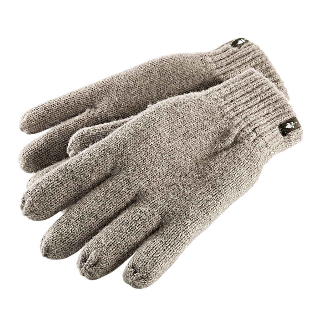 Pinewood Handschoenen Knitted Wool 5-Finger Glove, grijs, Maat: M/L, Unisex