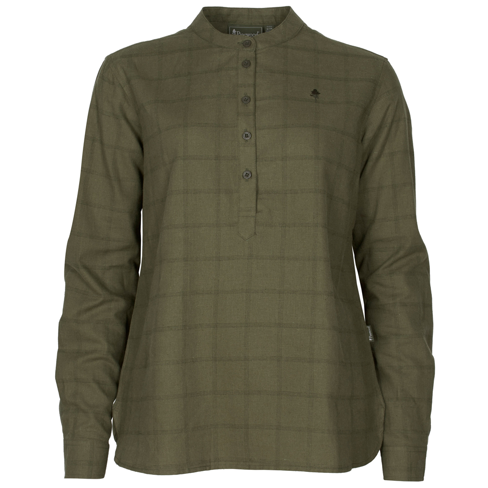 Pinewood® Dames blouse Värnamo Hemp Tunic W, groen, Maat: L
