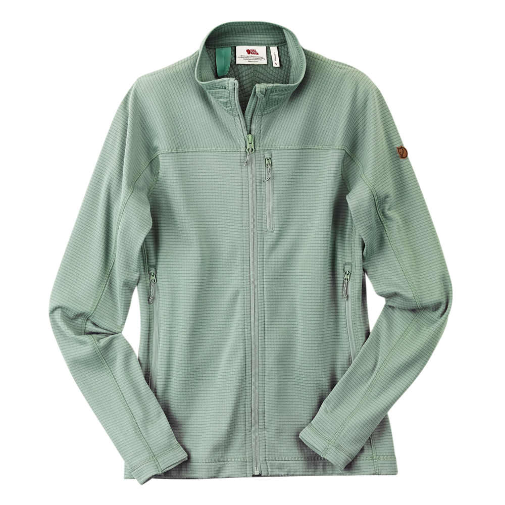 Fjällräven Abisko Lite Fleece Jacket Dames Outdoorvest - Misty Green - XL