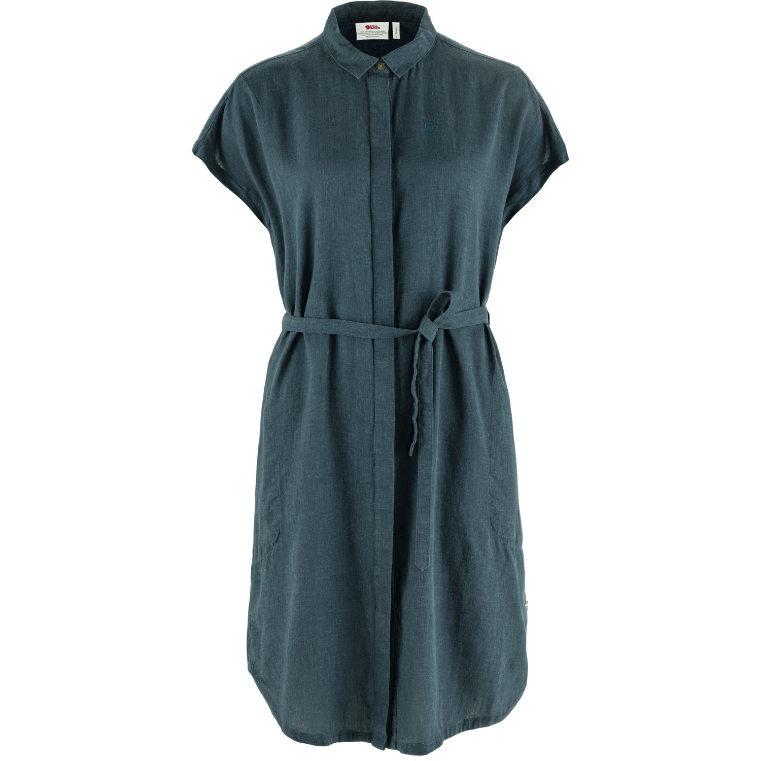Fjällräven Damen Blusenkleid Övik Hemp Dress W mountain blue, Gr. XS