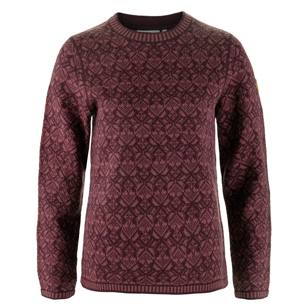 Fjällräven Dames trui Snow Round Neck Sweater W, port