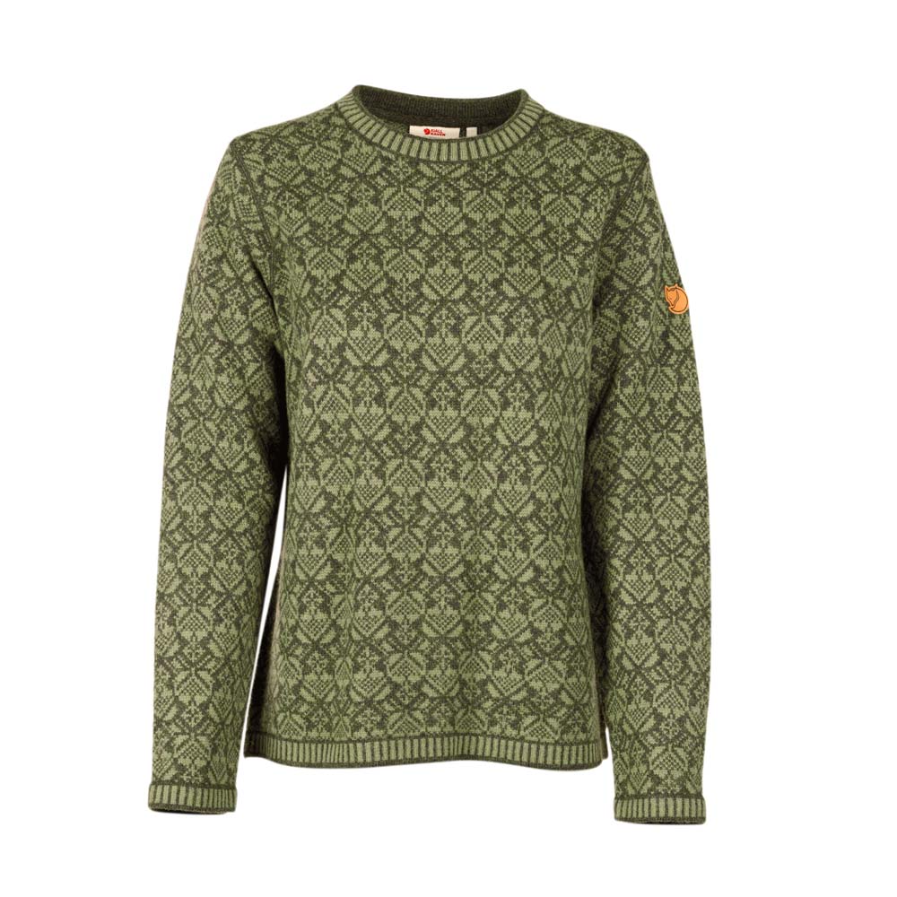 Fjällräven Dames trui Snow Round Neck Sweater W, deep forest