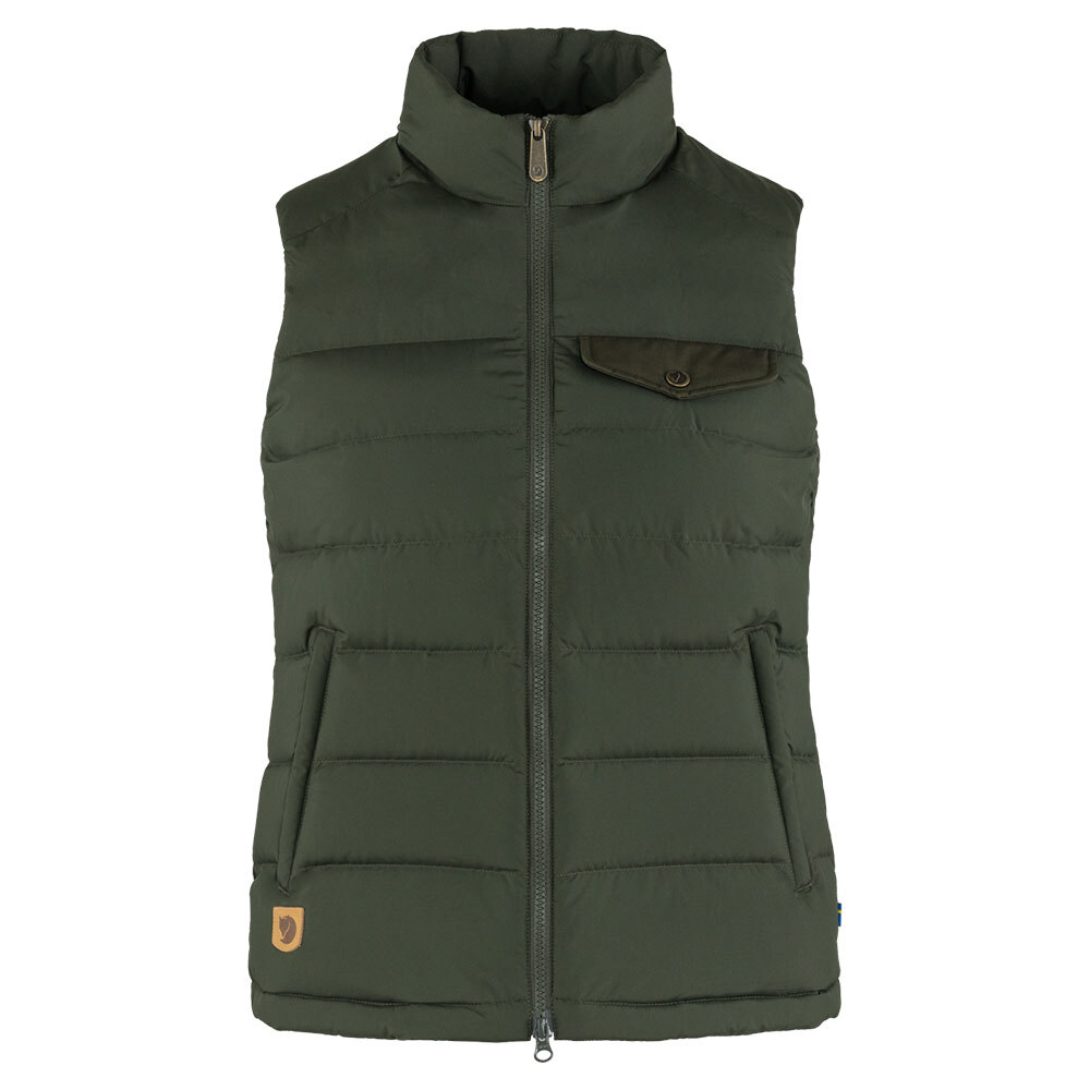 Fjällräven Dames bodywarmer Greenland Down Liner Vest, groen, Maat: L