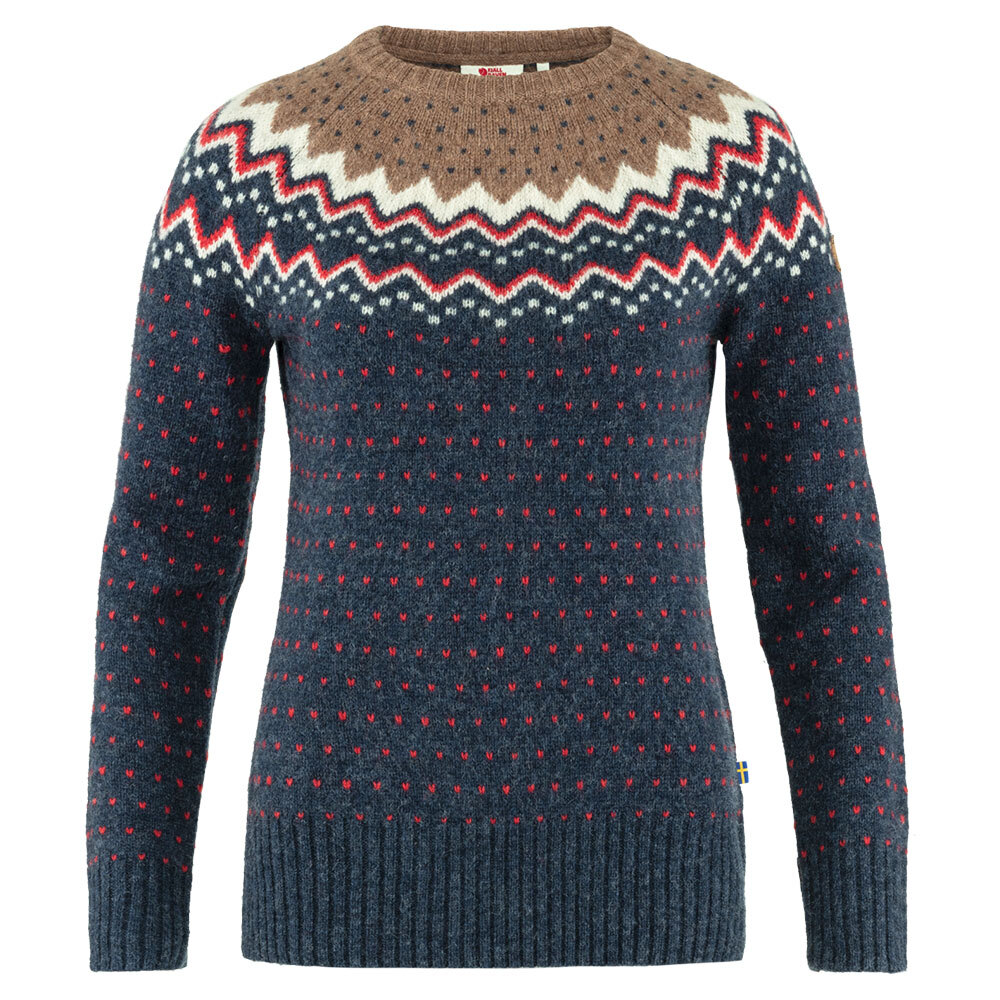 Fjällräven Damestrui Övik Knit Sweater W, blauw, Maat: XL