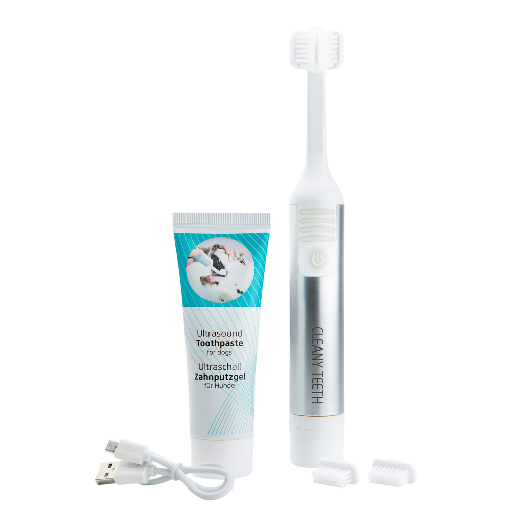 Cleany Teeth Honden-ultrasone-tandenborstel Clean, silver