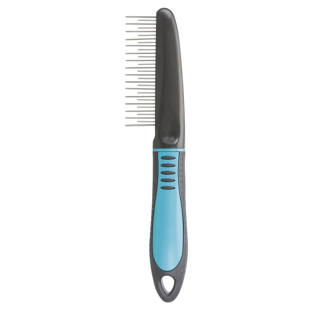 TRIXIE Vacht-ontwarringskam Care, zwart-blauw — afbeelding 1