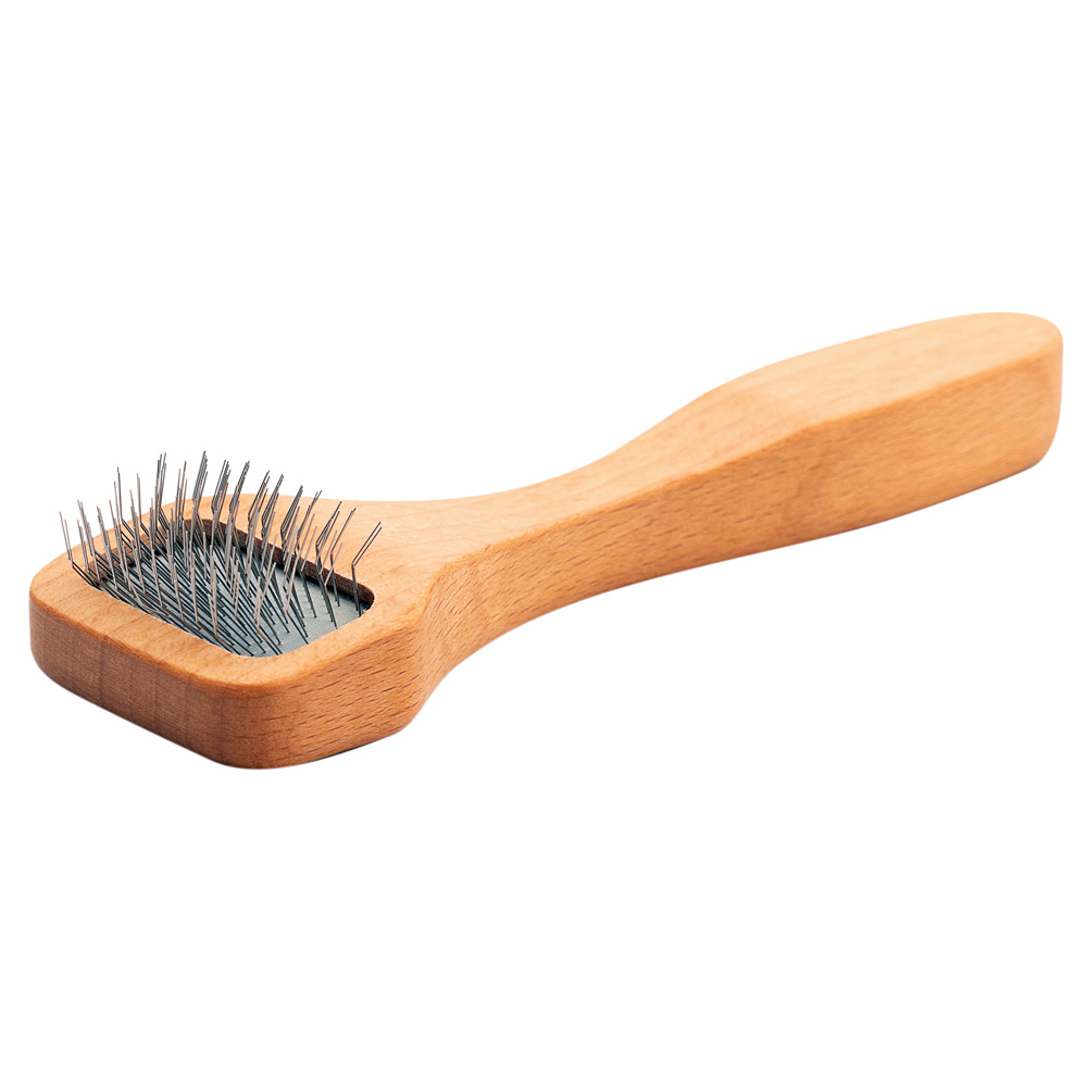 Slicker borstel Maxipin, bruin