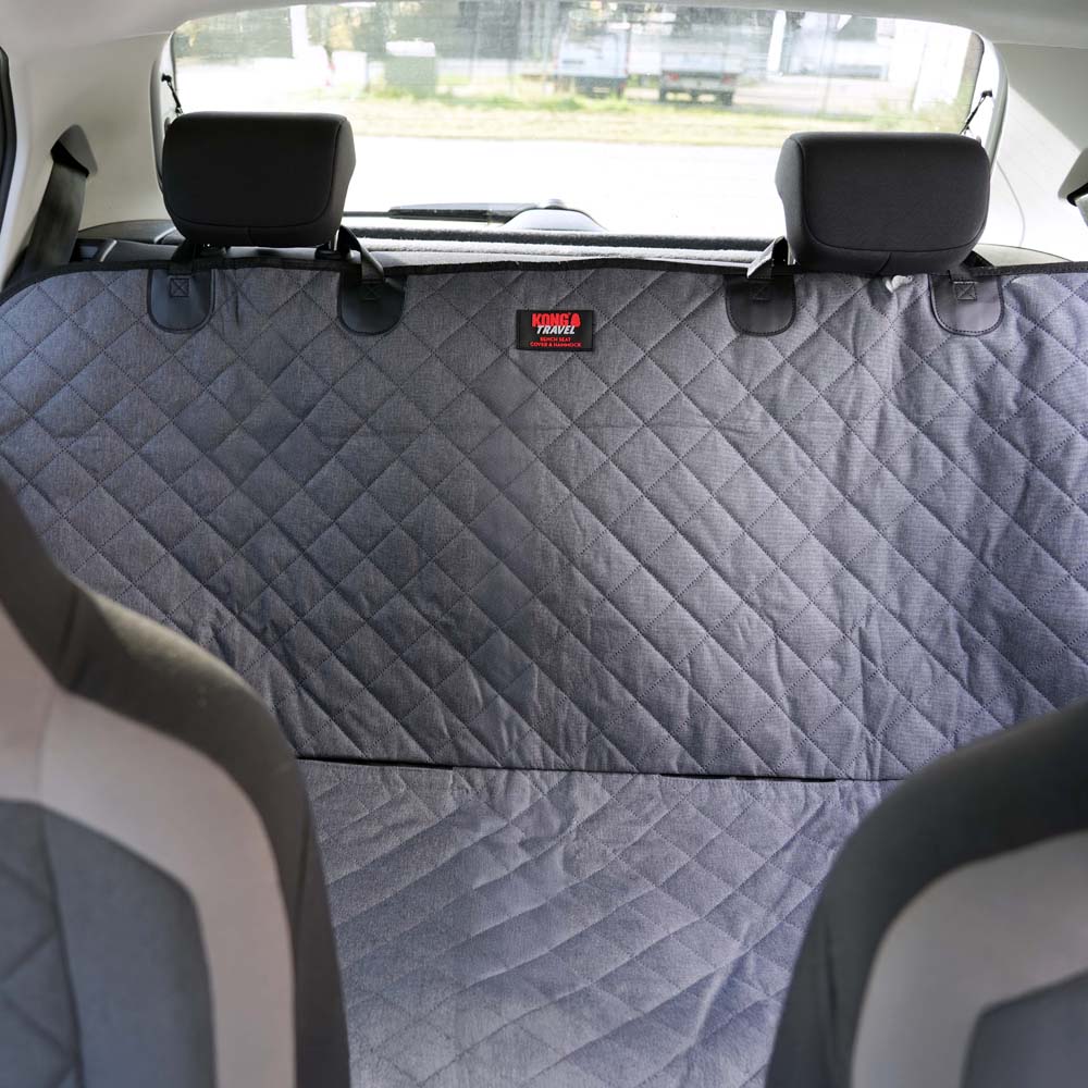 KONG 2-in-1 Autodeken Bench Seat Cover en Hangmat, zwart
