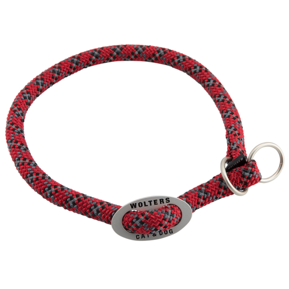 Honden-Halsband Everest, rood-zwart, Maat: 1
