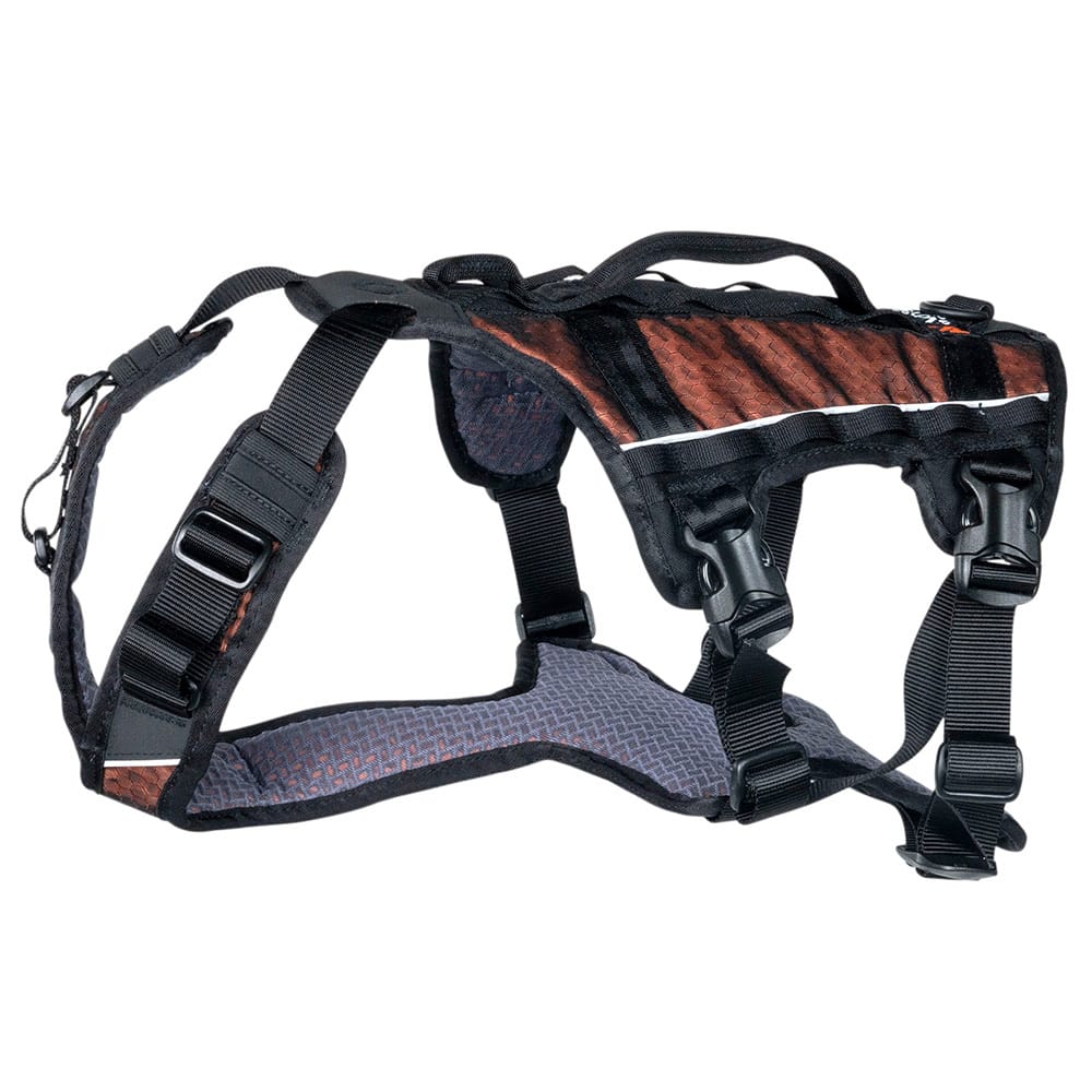 Non-stop dogwear® Hondentuig Rock Harness Long, black/orange, Maat: M