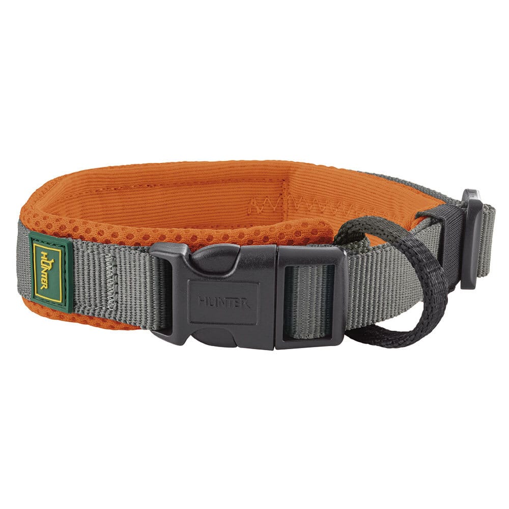 HUNTER Hondenhalsband Maldon, oranje/grijs, Maat: XL