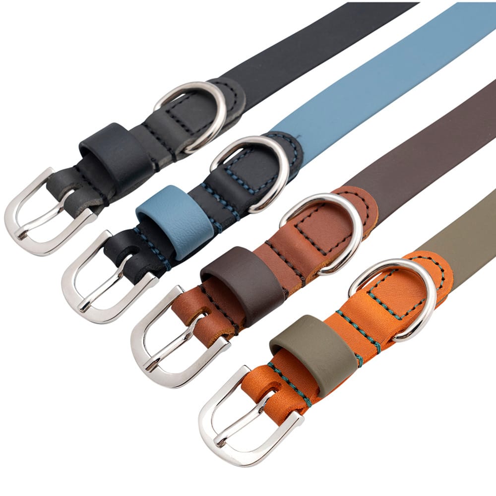 HUNTER Hondenhalsband Wolmar, chocoladebruin/cognac