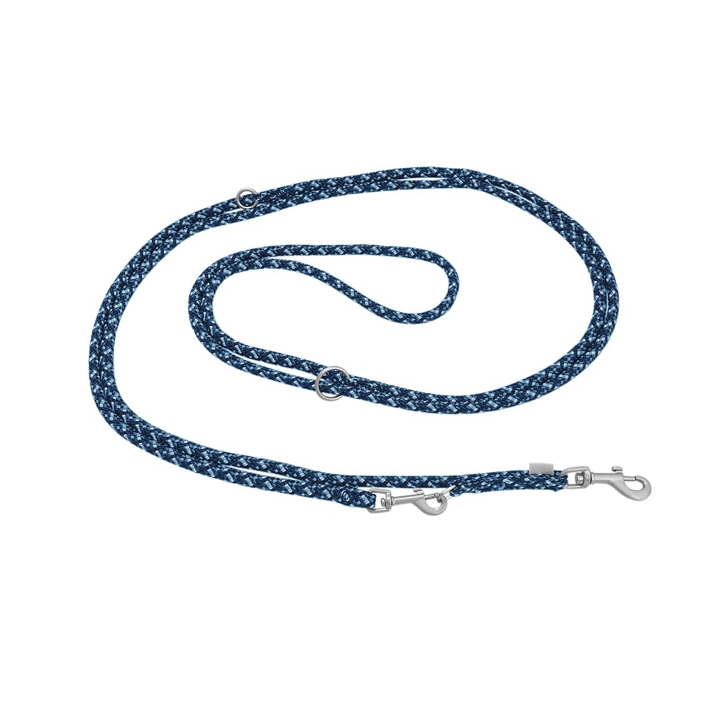 WOLTERS Extra-lange hondenlijn Everest, donkerblauw/lichtblauw, Maat: 300 cm x 13 mm
