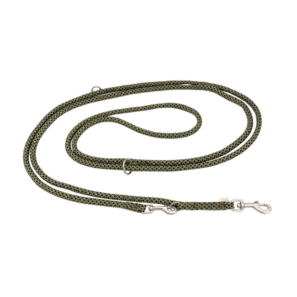 WOLTERS Extra-lange hondenlijn Everest, olijf/zwart, Maat: 300 cm x 13 mm