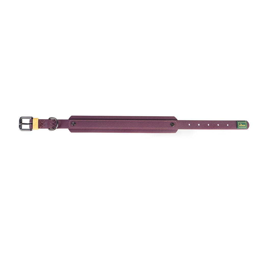 HUNTER Hunde-Halsband Havanna brombeer, Gr. 50, Breite: ca. 3,5 cm, Länge: ca. 37 - 45 cm