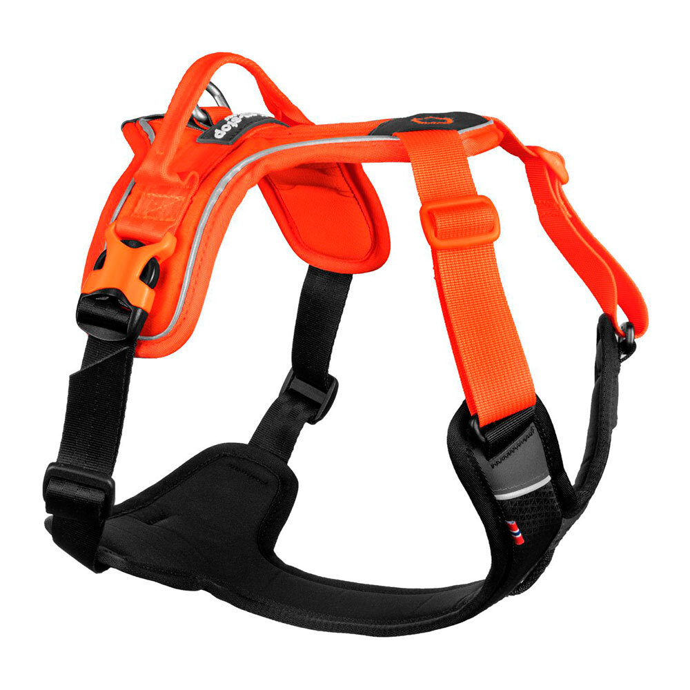 Non-stop dogwear Hundegeschirr Ramble Harness black/orange, Gr. XS, Brustumfang: ca. 40 – 58 cm, Halsumfang: ca. 29 – 36 cm