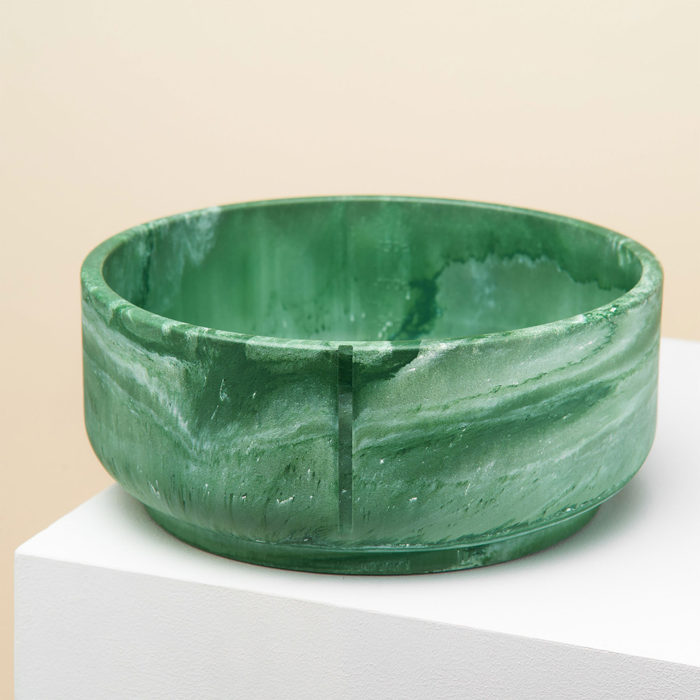 pino Hondenvoerbak Classic Bowl, duck green marble, Maat: L