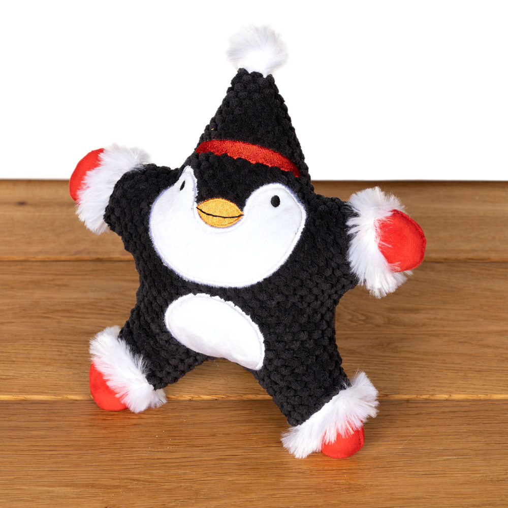 Honden knuffel Penguin Star, zwart