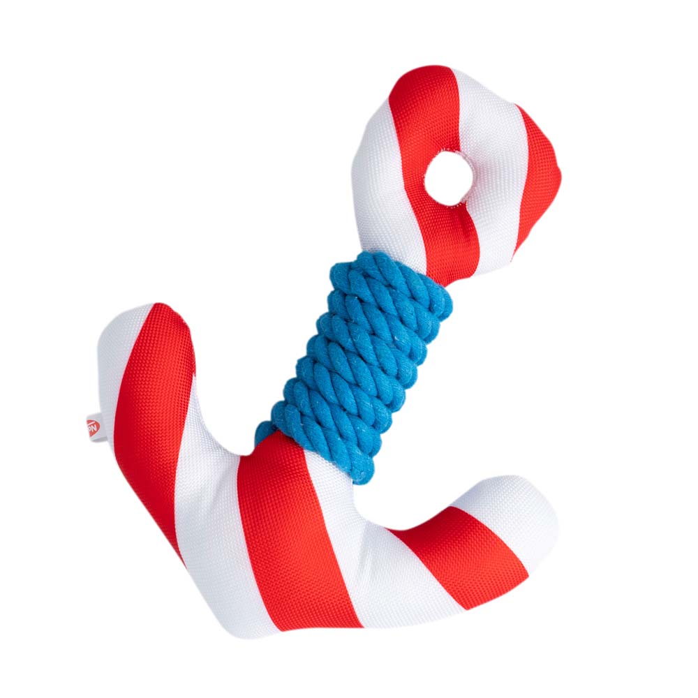 Honden waterspeelgoed Anker Floating, wit-rood-blauw