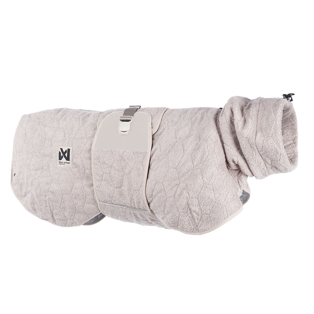 Non-stop dogwear Hunde-Bademantel Drying Coat sand, Gr. 70, Rückenlänge: ca. 64 – 76 cm