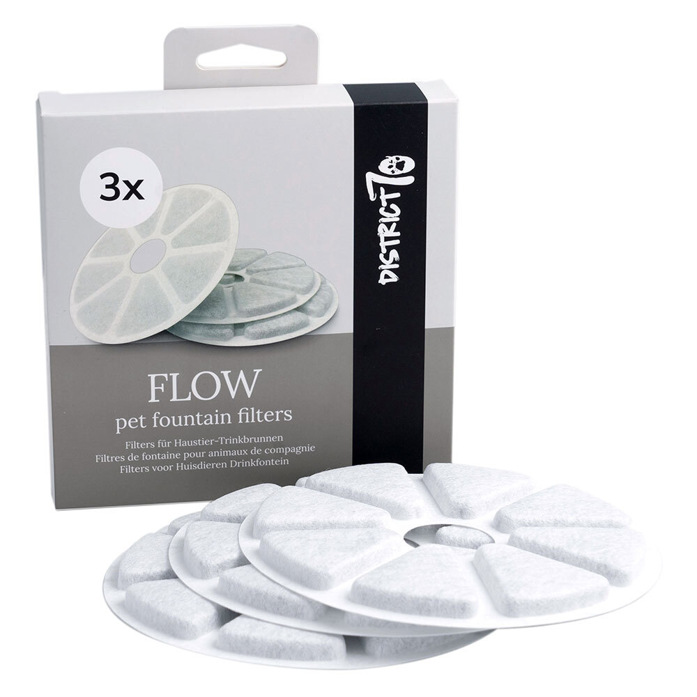 District 70 Kohlefilter für Trinkbrunnen Flow weiß-blau