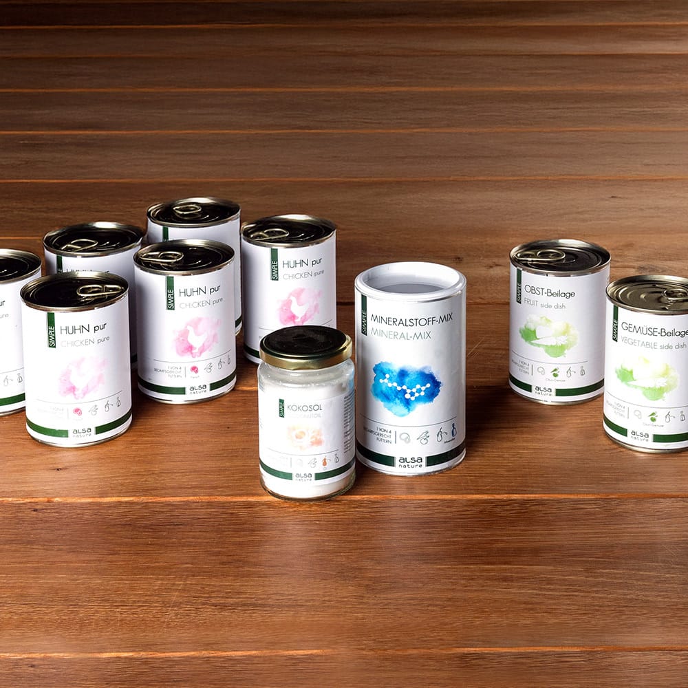 alsa-nature SIMPLE Starterpaket Huhn, Hundefutter nass