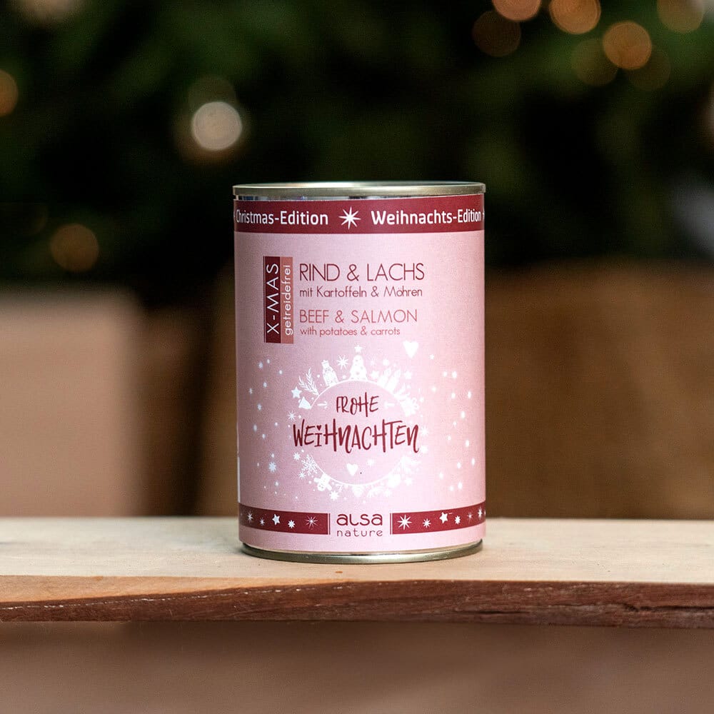 Alsa-nature XMAS Rund & Zalm met aardappel en worteltjes, 400 g, Aantal: 400 g