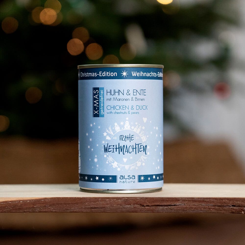 Alsa-nature XMAS Kip & Eend met kastanjes en peer, 400 g, Aantal: 400 g
