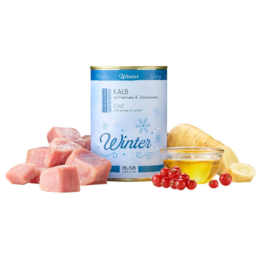 Alsa-nature 4-SEASONS Wintermenu Kalf met pastinaak en rode bessen, 400 g, Aantal: 400 g