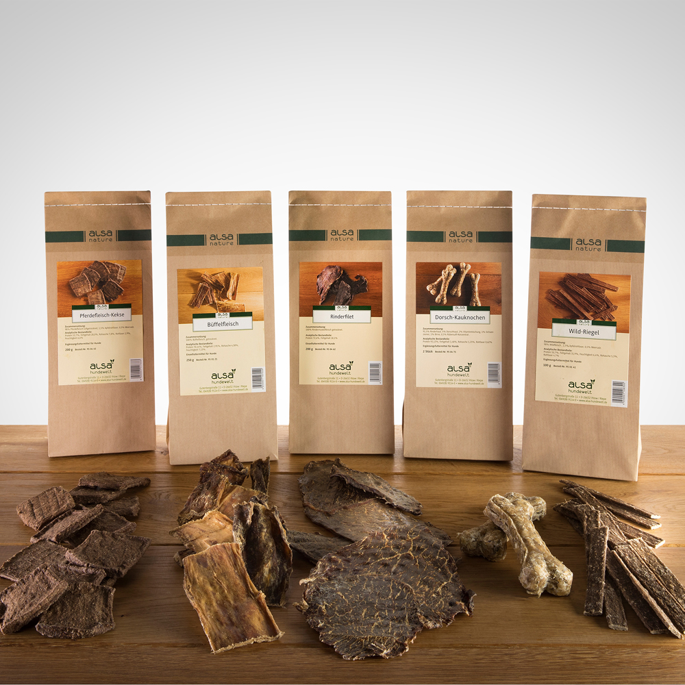 alsa-nature Jubiläums-Schlemmerpaket Kau-Mix, Hundefutter