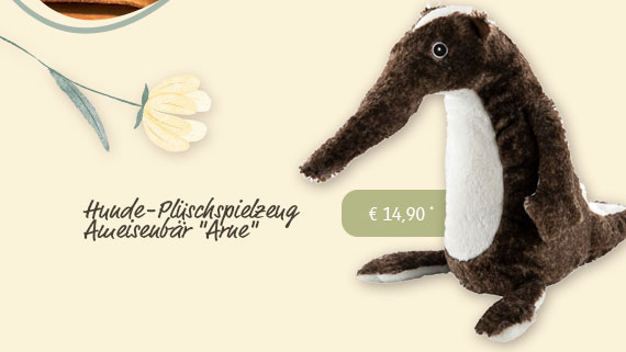 Hunde-Plüschspielzeug Ameisenbär Arne