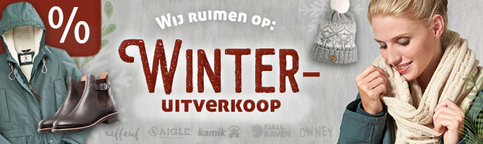 Winteruitverkoop: Hoogwaardige winterkleding van onze outdoor-merken sterk afgeprijsd! Wij ruimen op: Winteruitverkoop