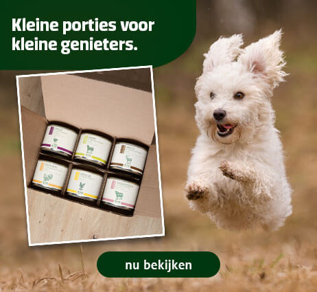 Natvoer in kleine blikjes van 200 gram voor je kleine hondje