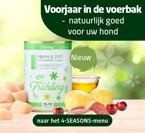 Het nieuwe seizoensmenu is er weer - heerlijke hondenvoeding voor het voorjaar