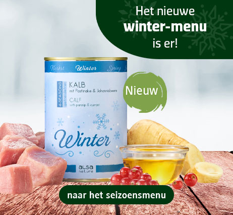 Het nieuwe seizoensmenu is er - lekker granenvrij hondenvoer passend voor de winter