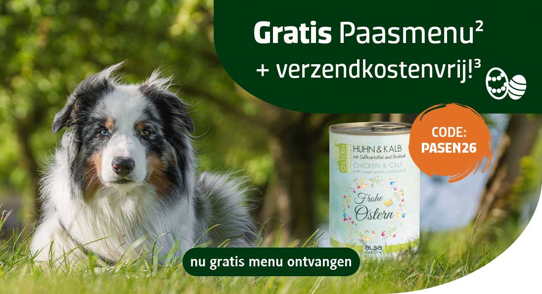 Verzendkostenvrij weekend en gratis alsa-nature PAASMENU
