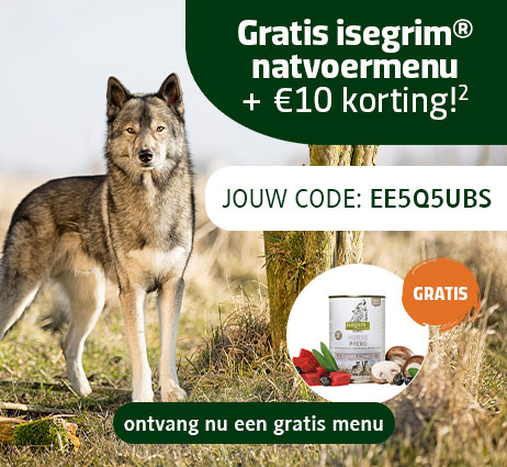 Nu 10 euro korting en een gratis natvoer menu ontvangen.